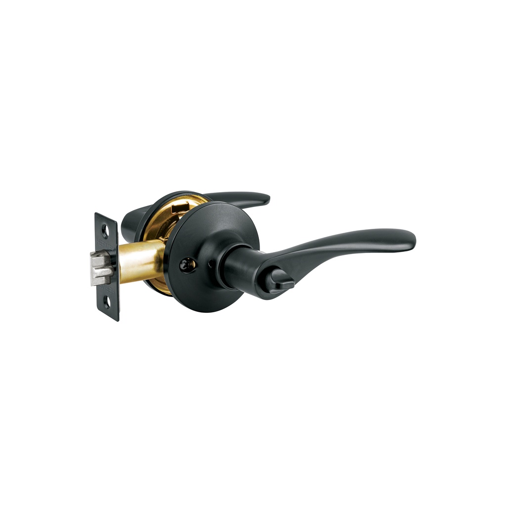 Cerradura manija 'Milán' p/recámara, negro, cil latón, Basic - Pag 587