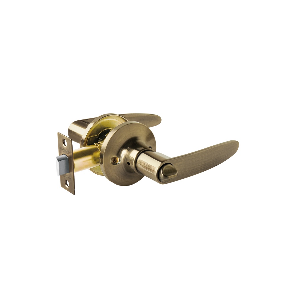 [T43660] Cerradura manija p/baño latón antiguo, cilindro de latón