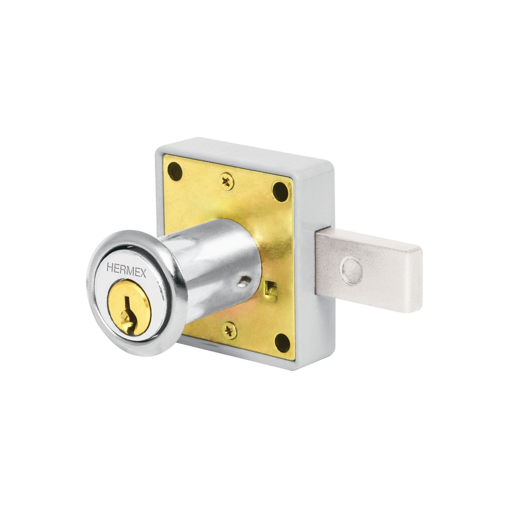 Cerradura para mueble, modelo 25, cromo, Hermex