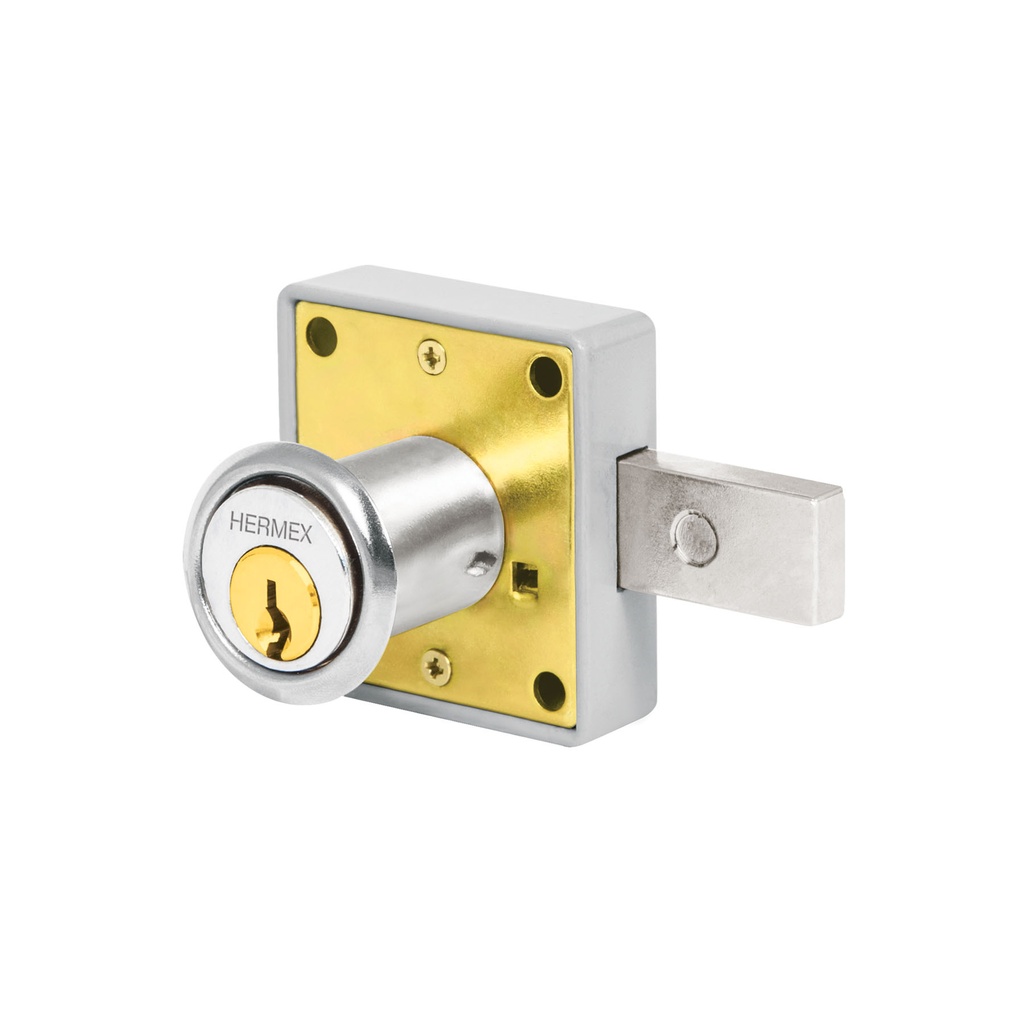 [T43560] Cerradura para mueble, modelo 26, cromo, Hermex