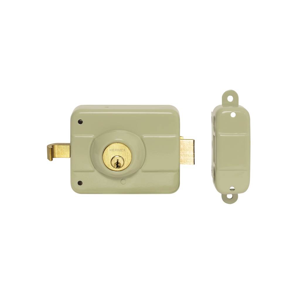 [T43482] Cerradura sobreponer der 2 barras clásica, llave tradicional