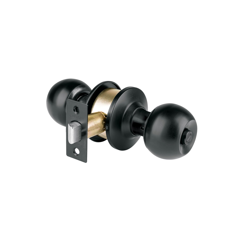 Cerradura tipo esfera, cilíndrico, baño, negro, Basic - Pag 589