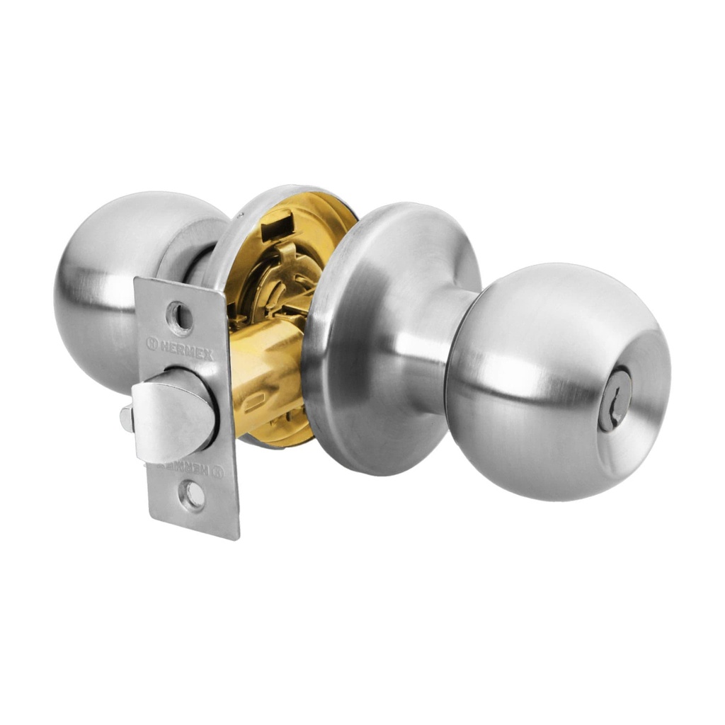 [T23657] Cerradura tipo esfera, tubular, entrada, cromo, Hermex Basic
