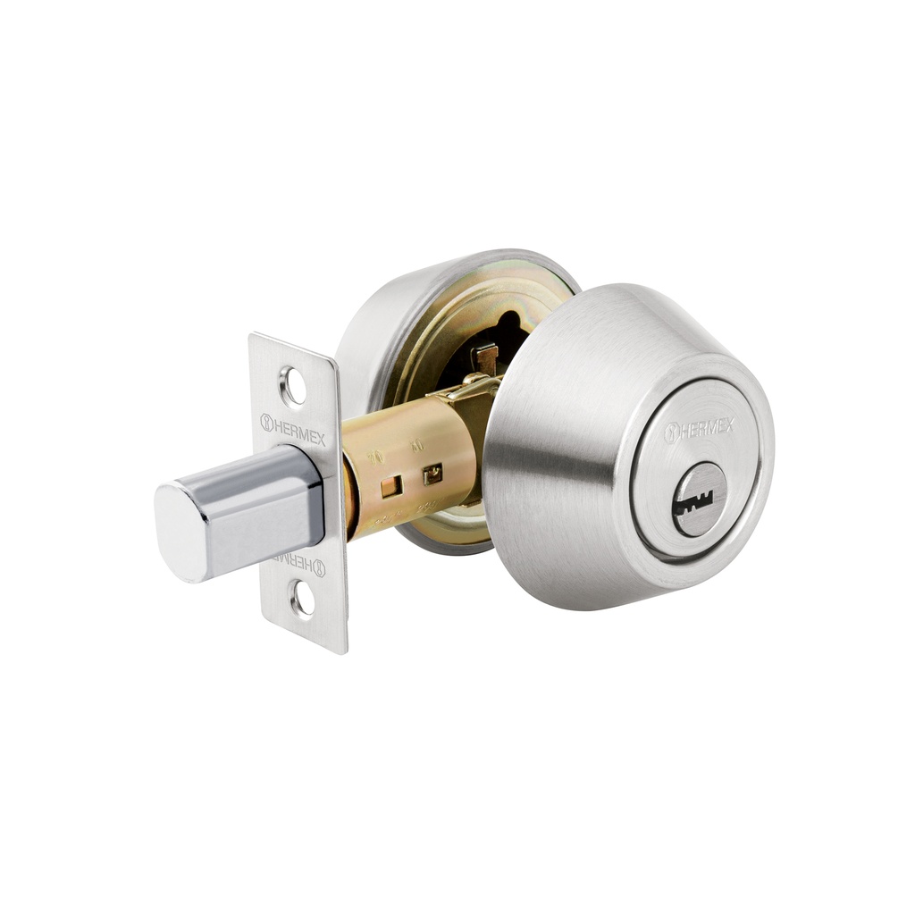 Cerrojo llave-llave cromo mate, llave de puntos, Hermex - Pag 588