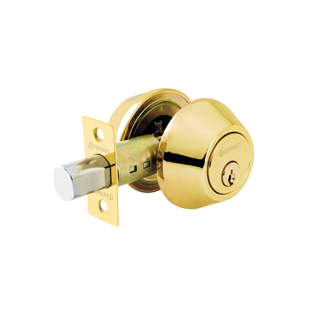 [T23610] Cerrojo llave-llave latón brillante,llave tradicional,Hermex