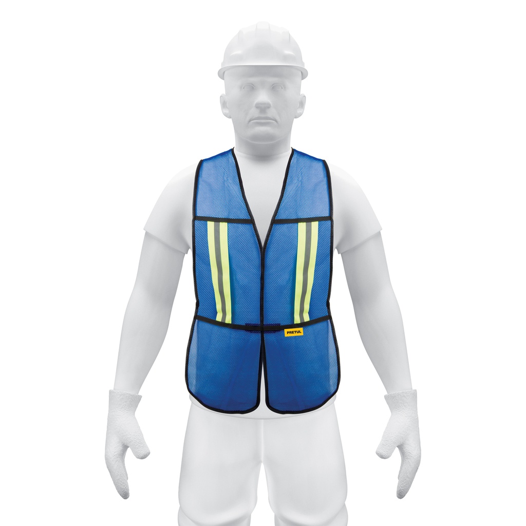 Chaleco de seguridad con cintas reflejantes, azul, Pretul - Pag 353
