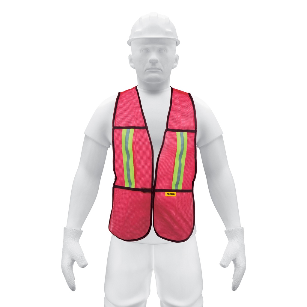 Chaleco de seguridad con cintas reflejantes, rojo, Pretul - Pag 353