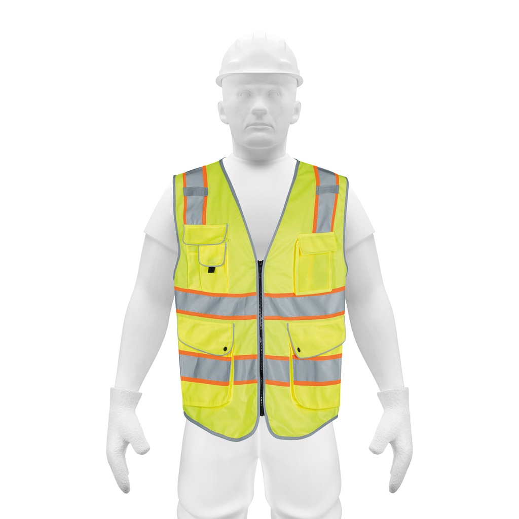 [T102444] Chaleco de seguridad de alta visibilidad, verde, grande