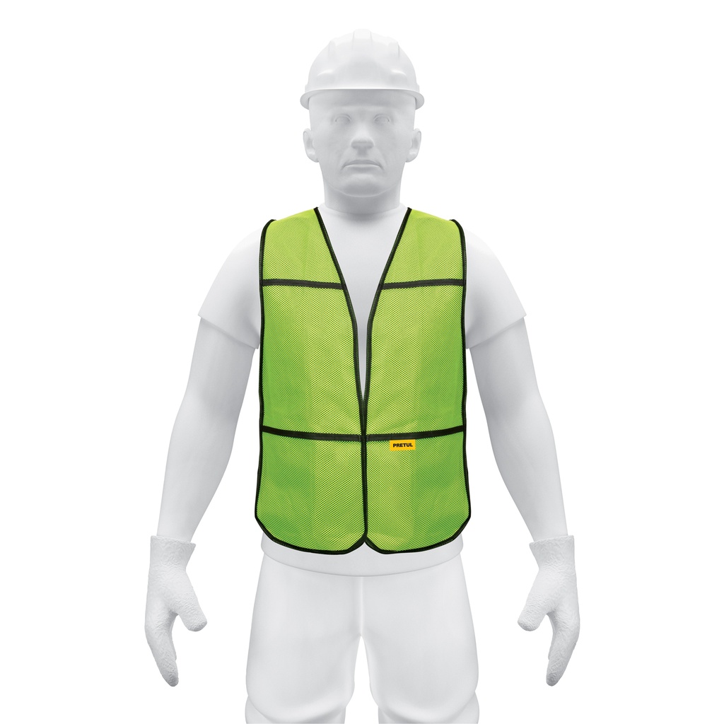 [T21024] Chaleco de seguridad, uso de día, verde, Pretul