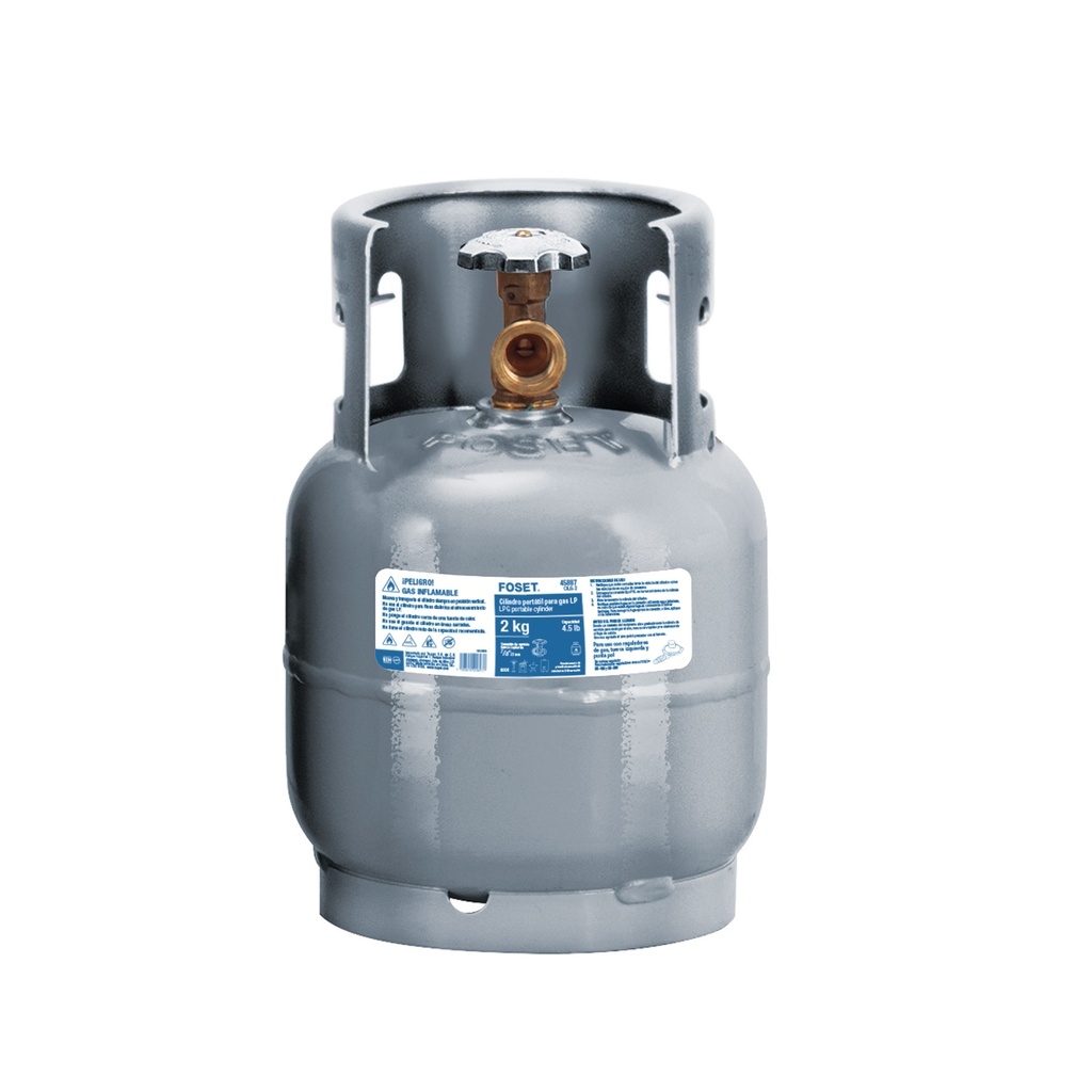 Cilindro portátil para gas LP, 2kg (4.5lb) Foset - Pag 518