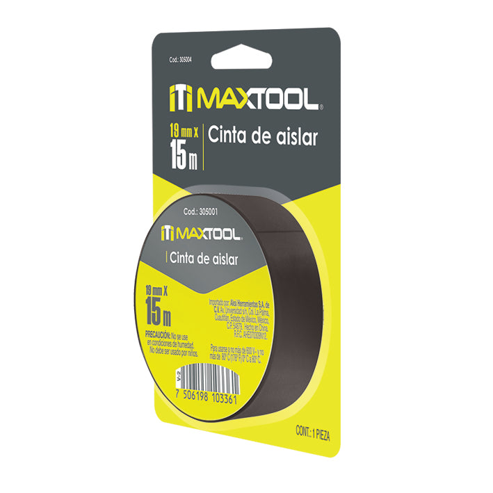 Cinta de aislar 18mm x 15 mt en blister