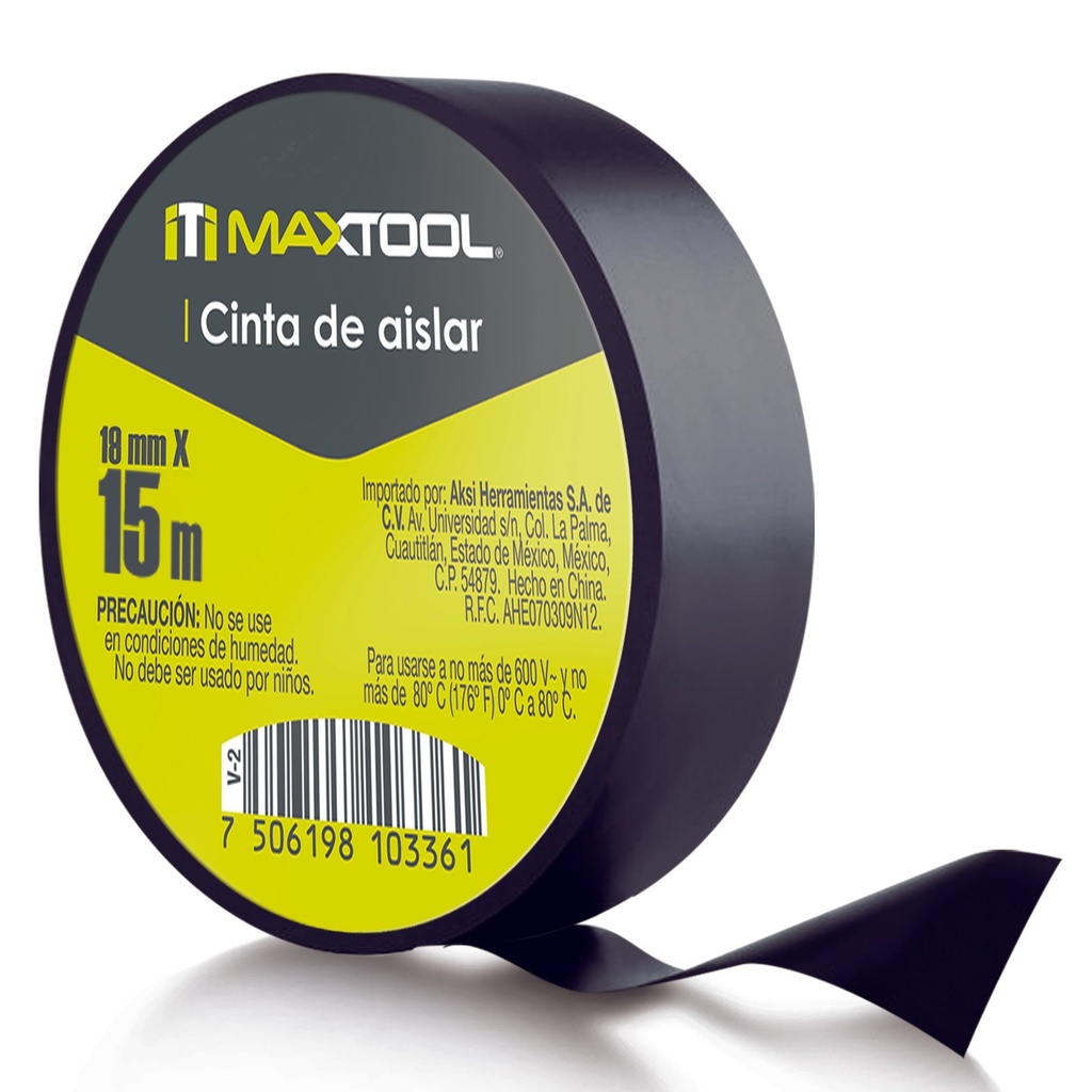 Cinta de aislar 19mm x 15 mt