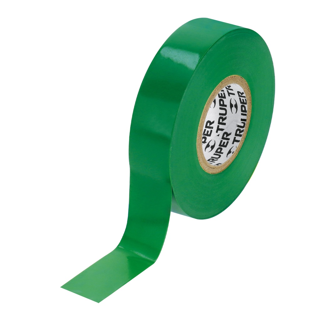 Cinta de aislar de 18 m x 19 mm, verde, Truper - Pag 88