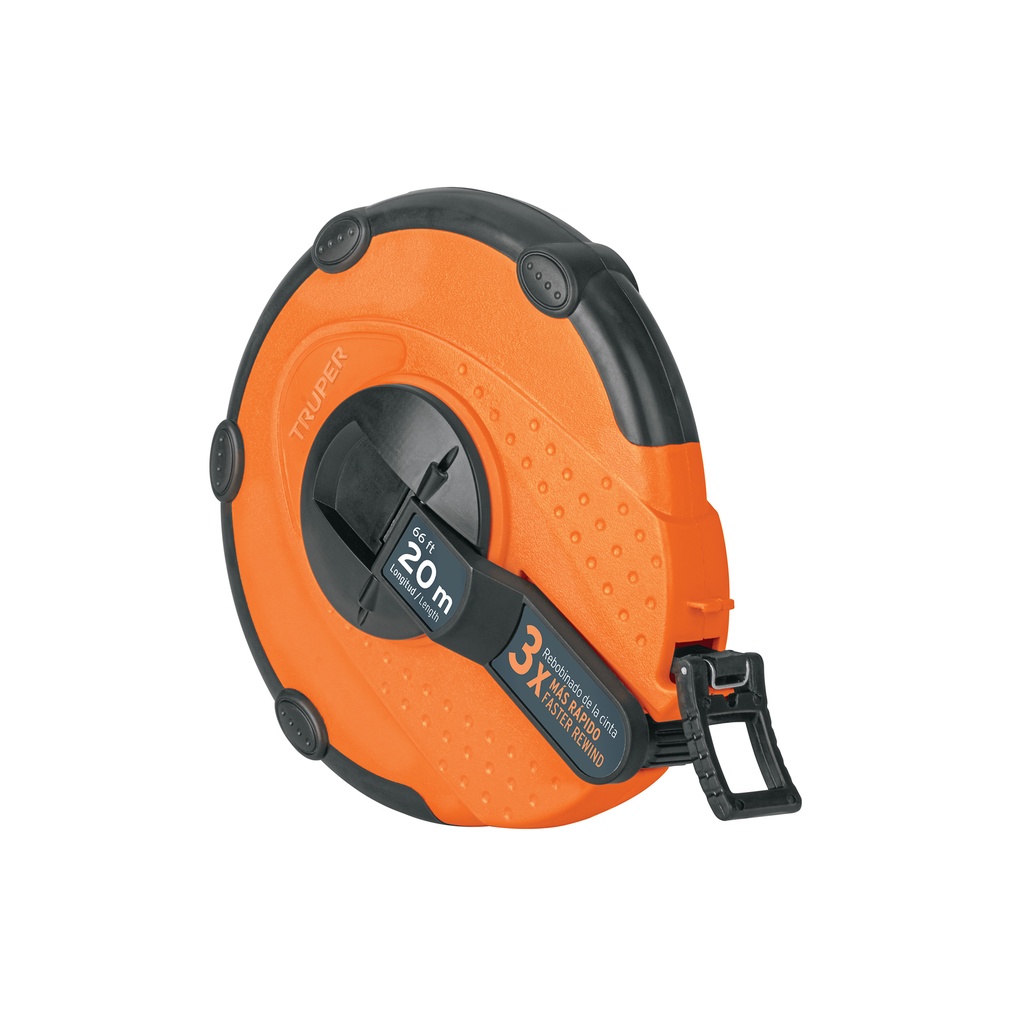 [T12638] Cinta larga 20 m de fibra de vidrio, carcasa plástica