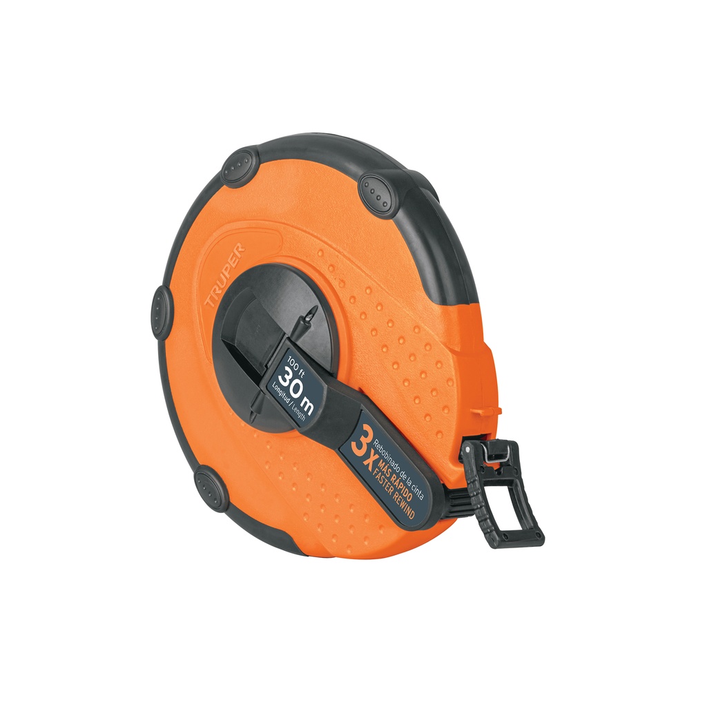 [T12639] Cinta larga 30 m de fibra de vidrio, carcasa plástica