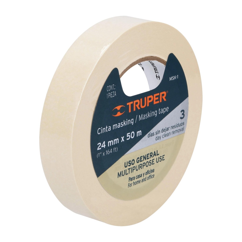 Cinta masking tape de 1' x 50 m, Truper - Pag 108, 395