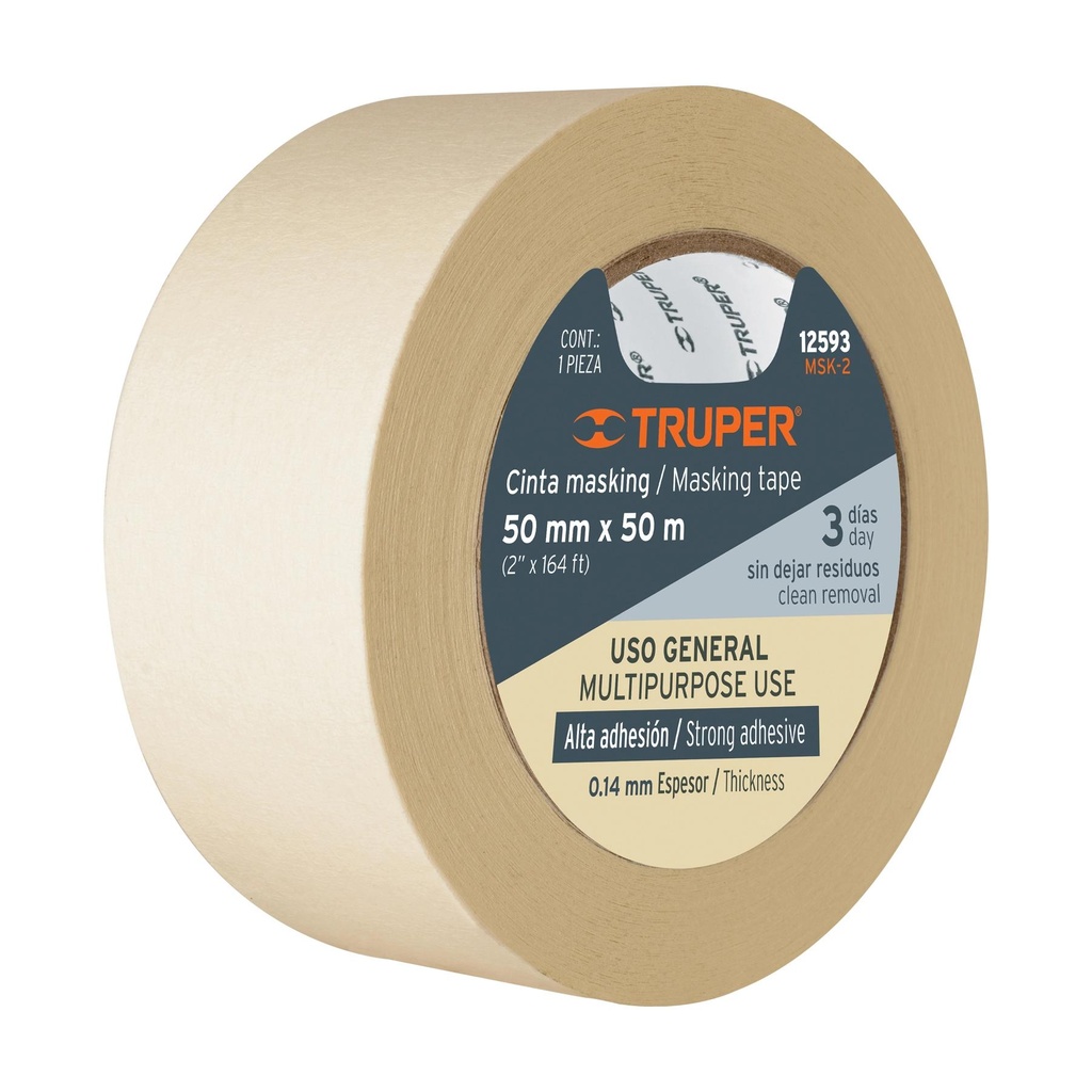 Cinta masking tape de 2' x 50 m, Truper - Pag 108, 395