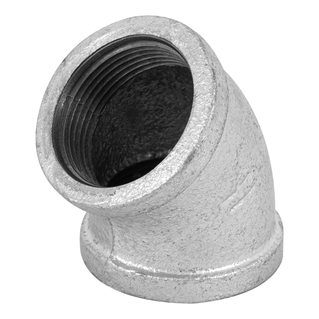 Codo 45° acero galvanizado de 1-1/4', Foset - Pag 534