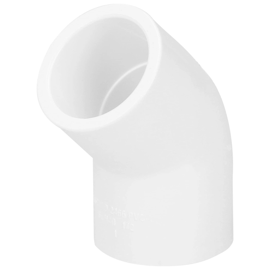 Codo 45° de PVC de 1/2', Foset - Pag 696