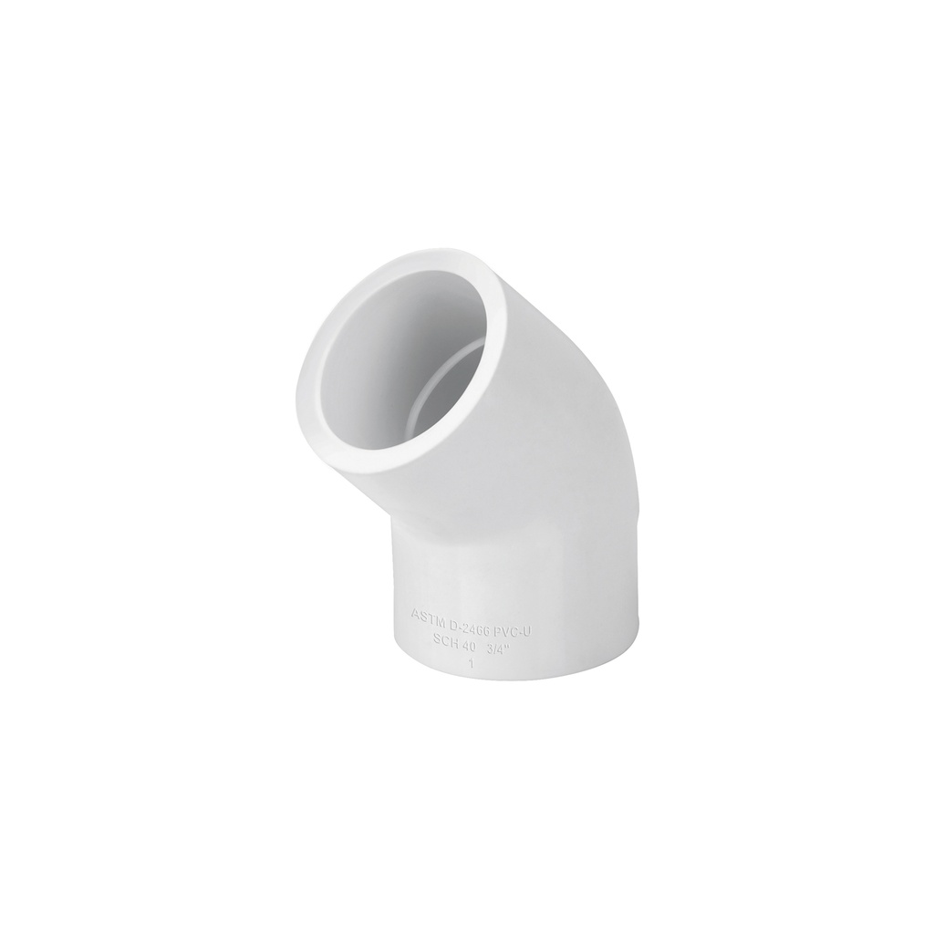Codo 45° de PVC de 3/4', Foset - Pag 523