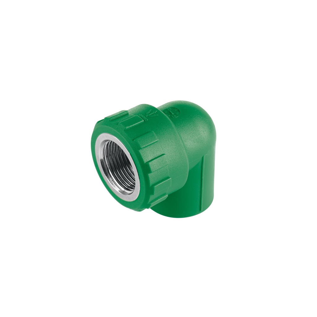 Codo 90° PPR de 3/4' hembra con inserto metálico, Foset
