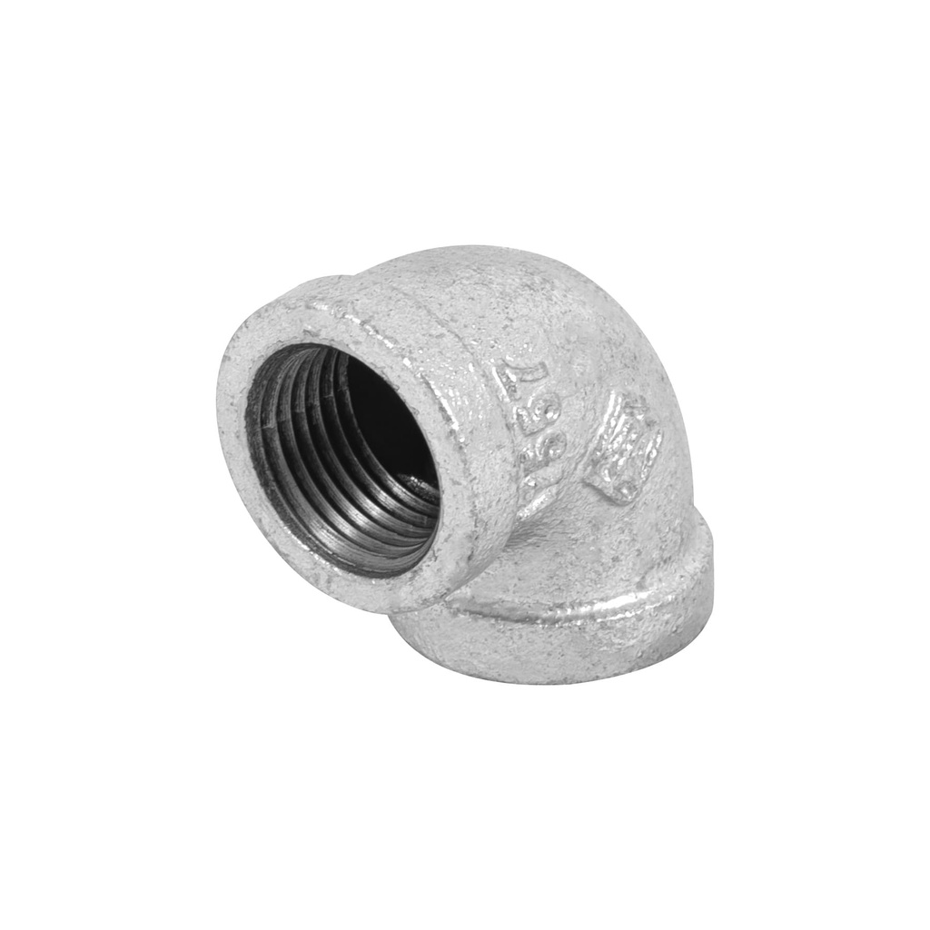Codo 90° acero galvanizado de 1/2', Foset - Pag 534