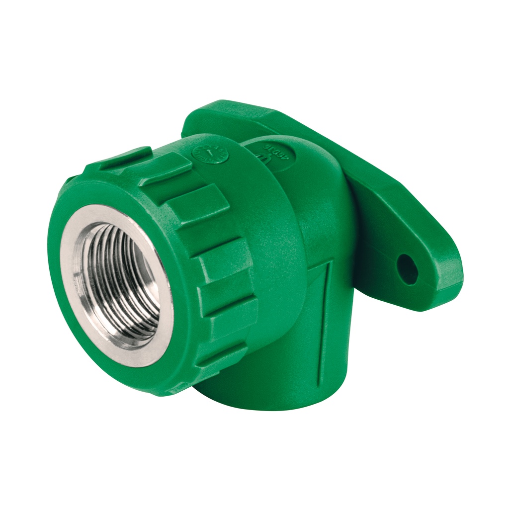 Codo oreja 90° PPR de 1/2' hembra con inserto metálico