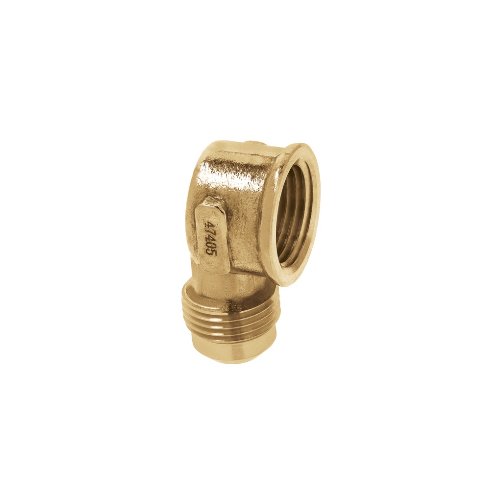 [T47405] Codo para estufa a 90° de latón de 1/2 x 1/2', Foset