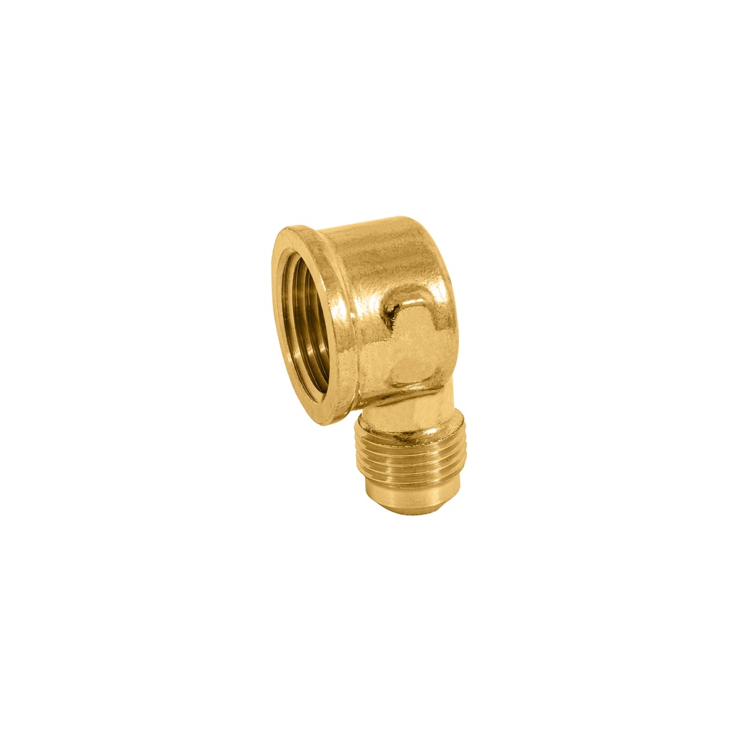Codo para estufa a 90° de latón de 3/8 x 1/2', Foset