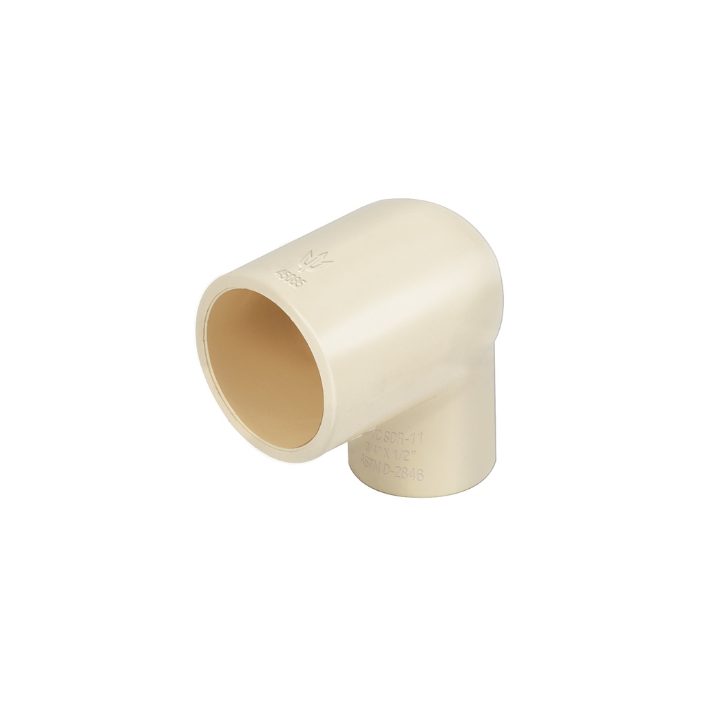 Codo reducción 90° de CPVC de 3/4' x 1/2', Foset - Pag 524
