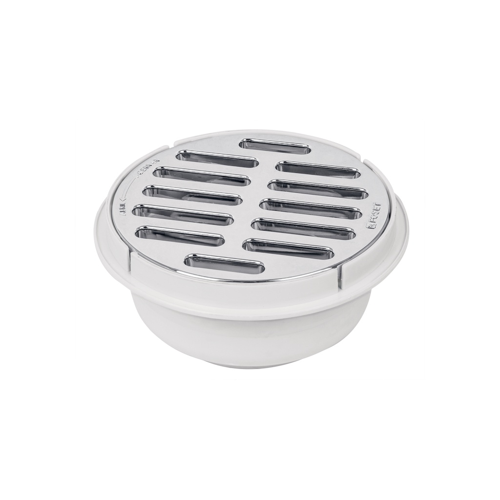 [T49616] Coladera de ABS con rejilla cromada 5', 1/4 de vuelta, Foset