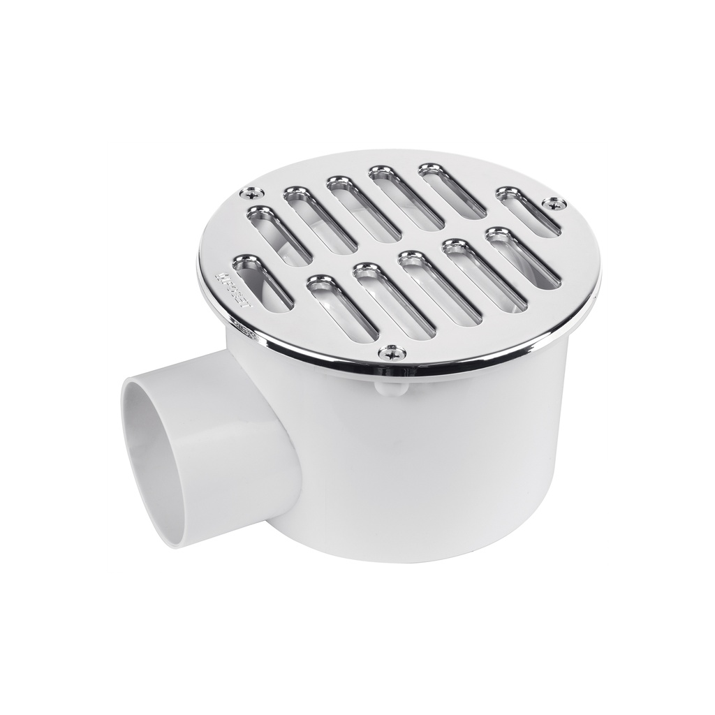 [T46024] Coladera de ABS salida lateral y rejilla 5', con tornillos