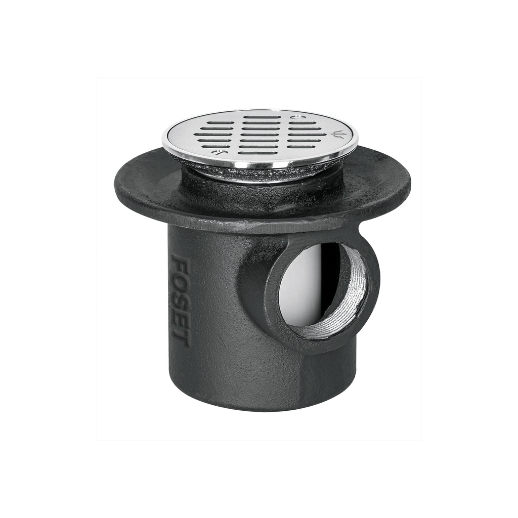 Coladera de hierro de una boca para piso, rejilla inox