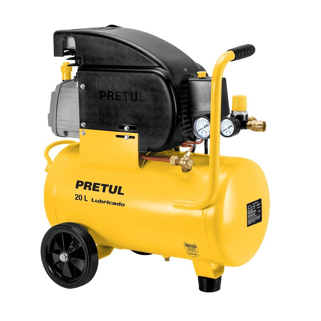 [T23065] Compresor 20 L, 2-1/2 HP (potencia máxima), 127 V, Pretul