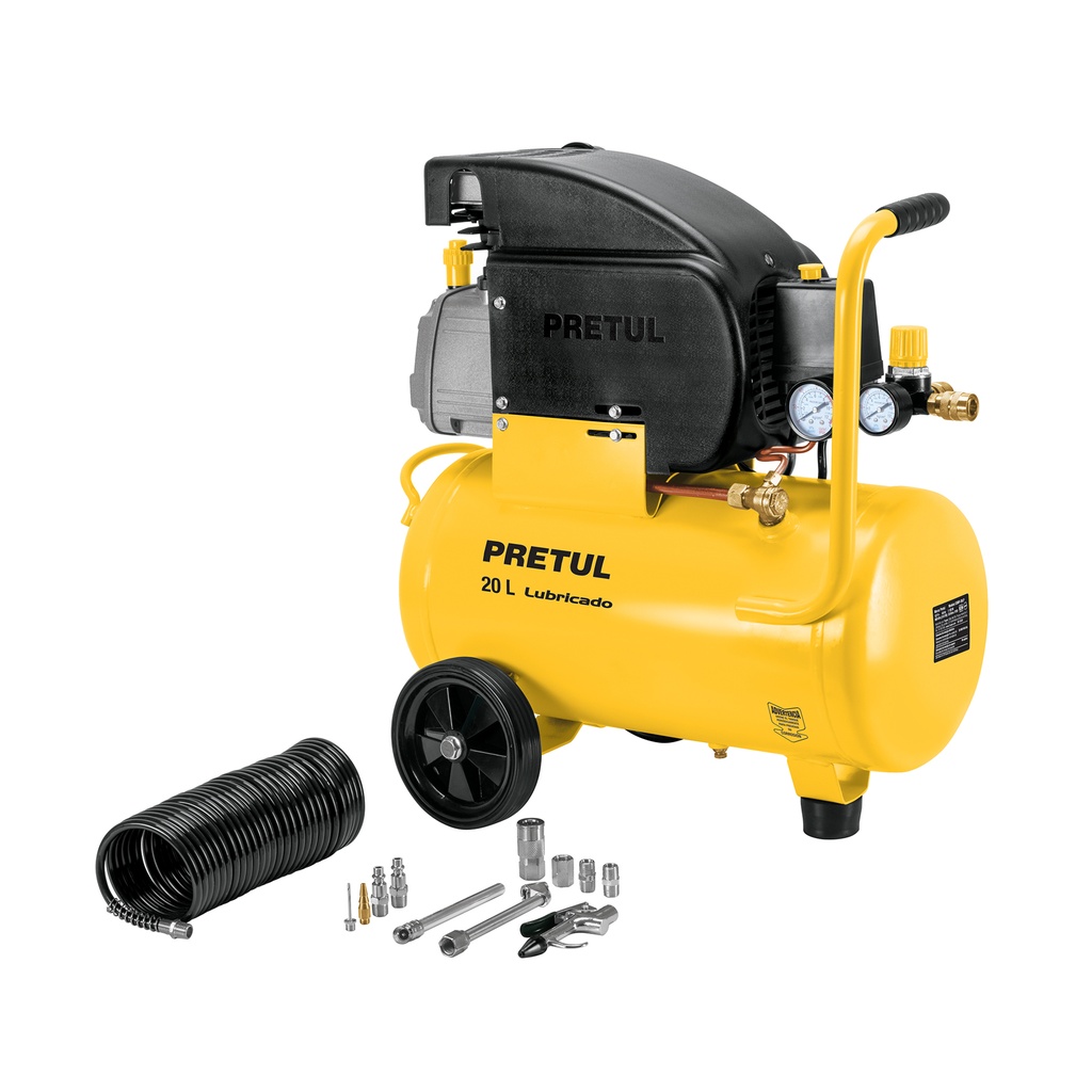 Compresor de 20 L con accesorios, Pretul