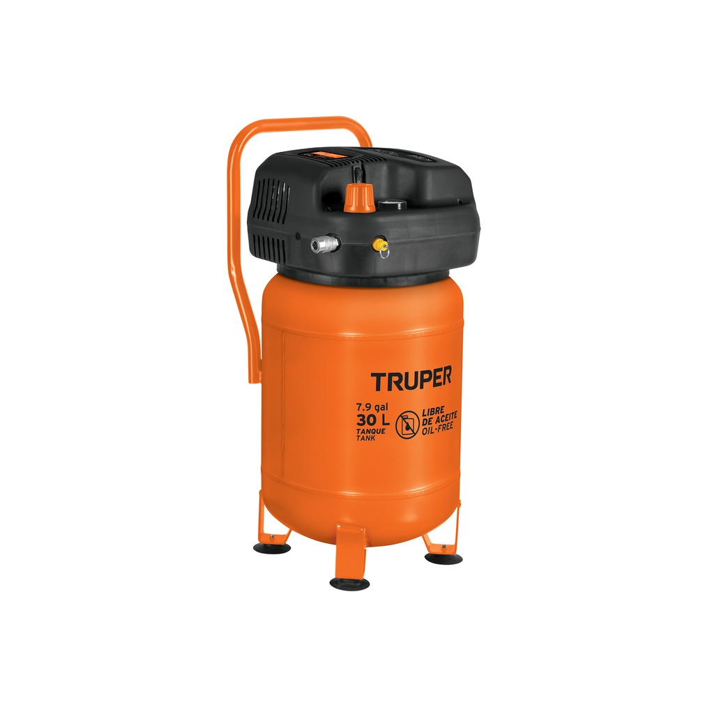 [T13836] Compresor de aire libre de aceite, 30 L, 3 HP (potencia máx)