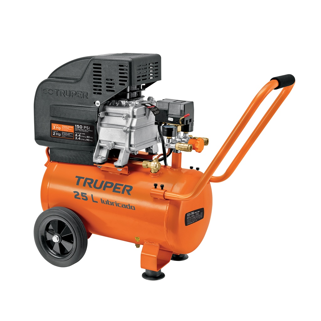 [T15006] Compresor horizontal 25L, 3 HP (potencia máxima), 127 V