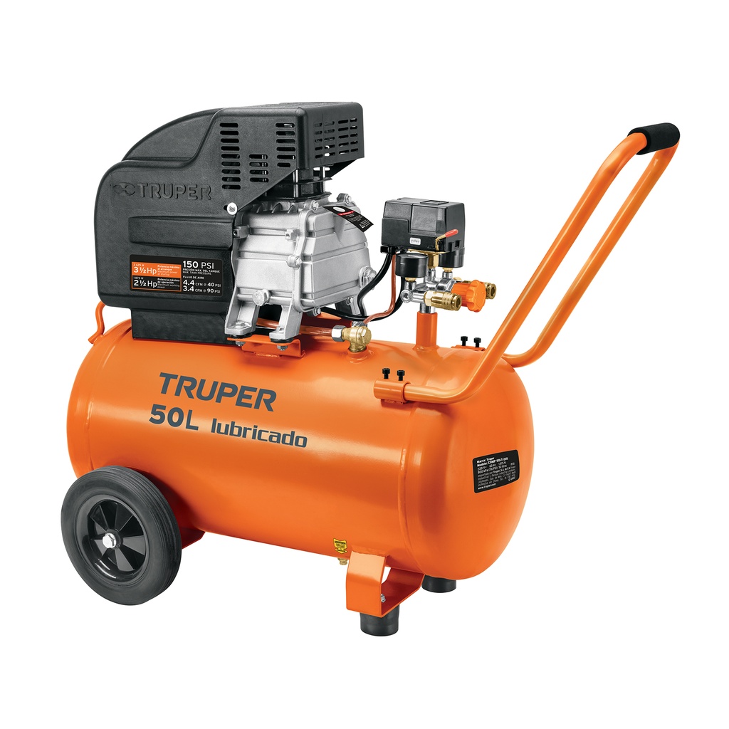[T15007] Compresor horizontal 50L, 3-1/2 HP (potencia máxima),127 V