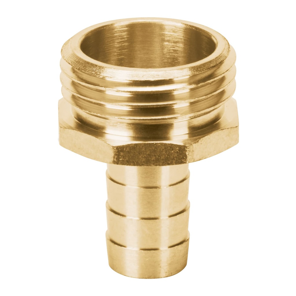 Conector 1/2' macho de latón sólido para manguera, Truper - Pag 184