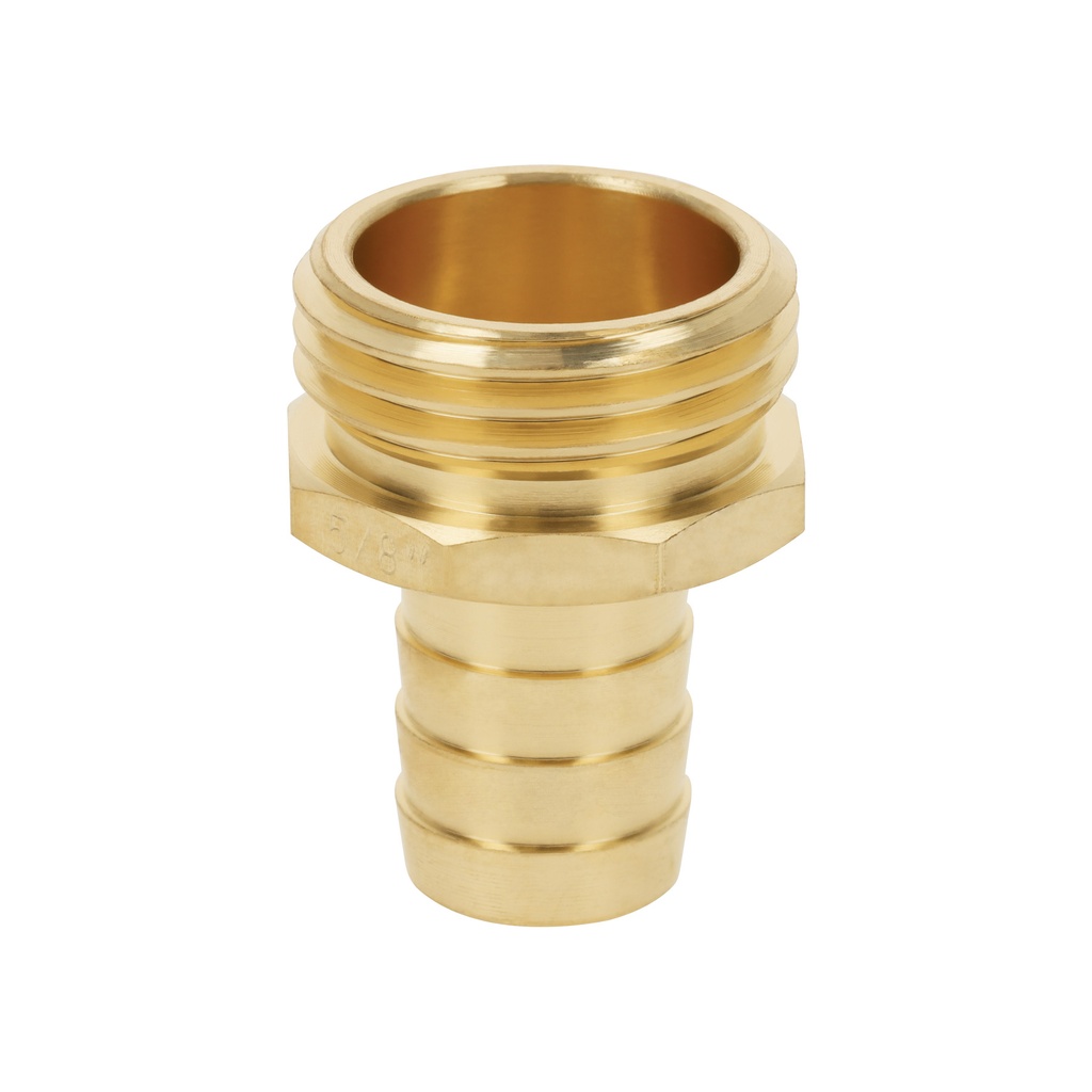 Conector 5/8' macho de latón sólido para manguera, Truper