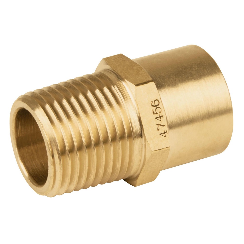 Conector NPT soldable de latón, 1/2' X 3/8', Foset - Pag 687