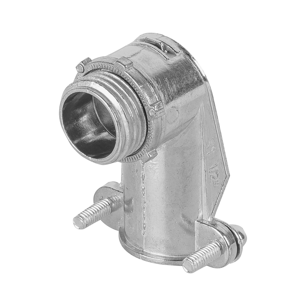 Conector curvo 1/2' para tubo flexible metálico, Volteck - Pag 576