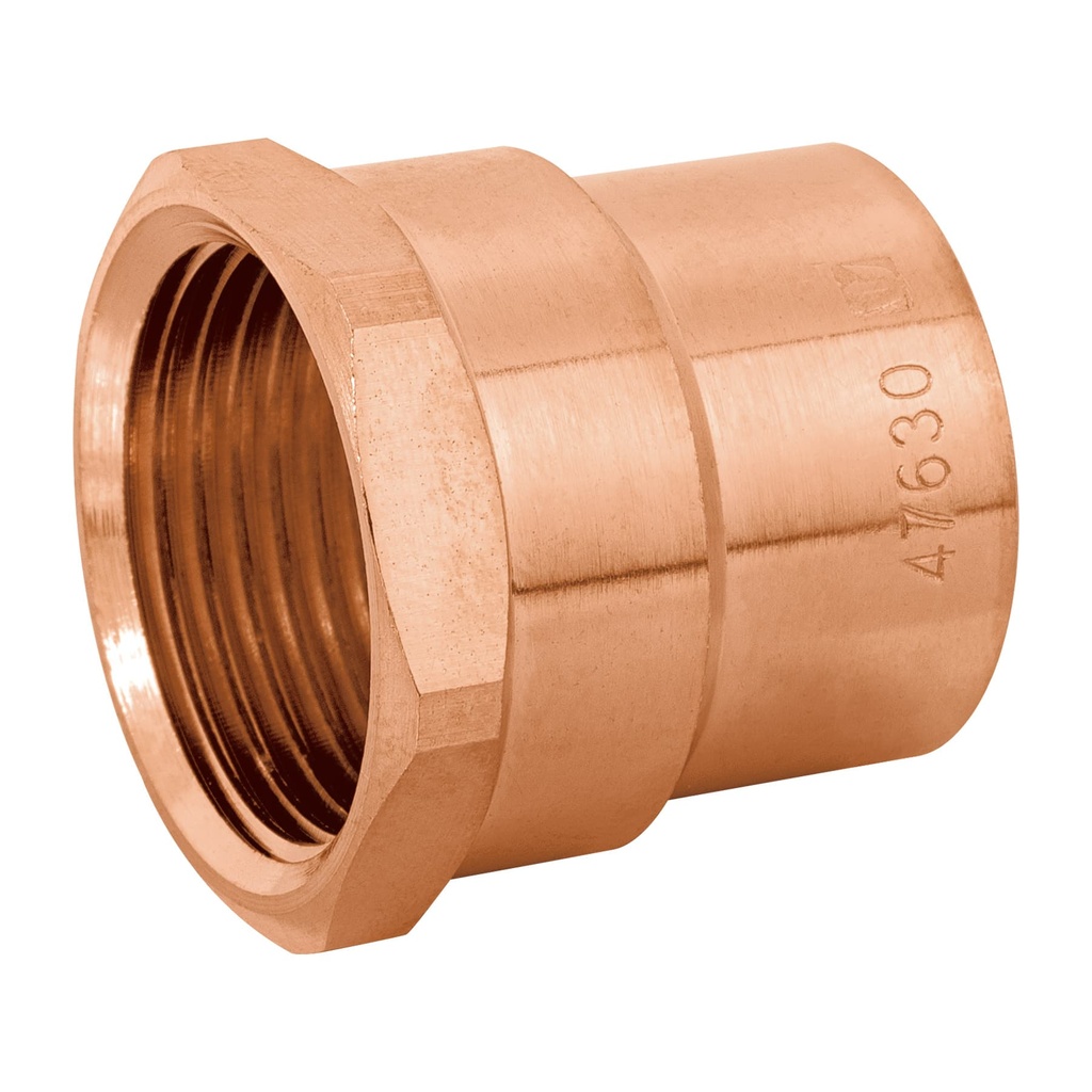 [T47630] Conector de cobre de rosca interior 1', Foset Basic