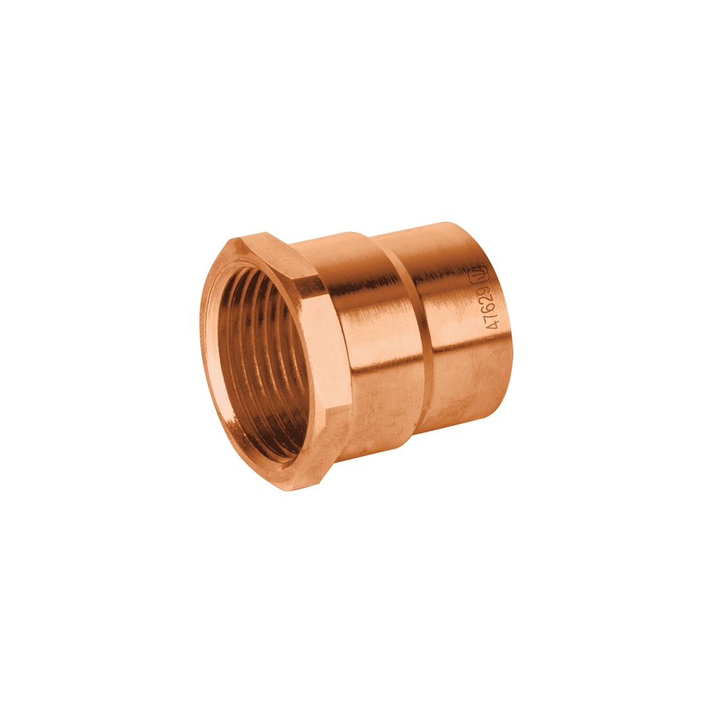 [T47629] Conector de cobre de rosca interior 3/4', Foset Basic