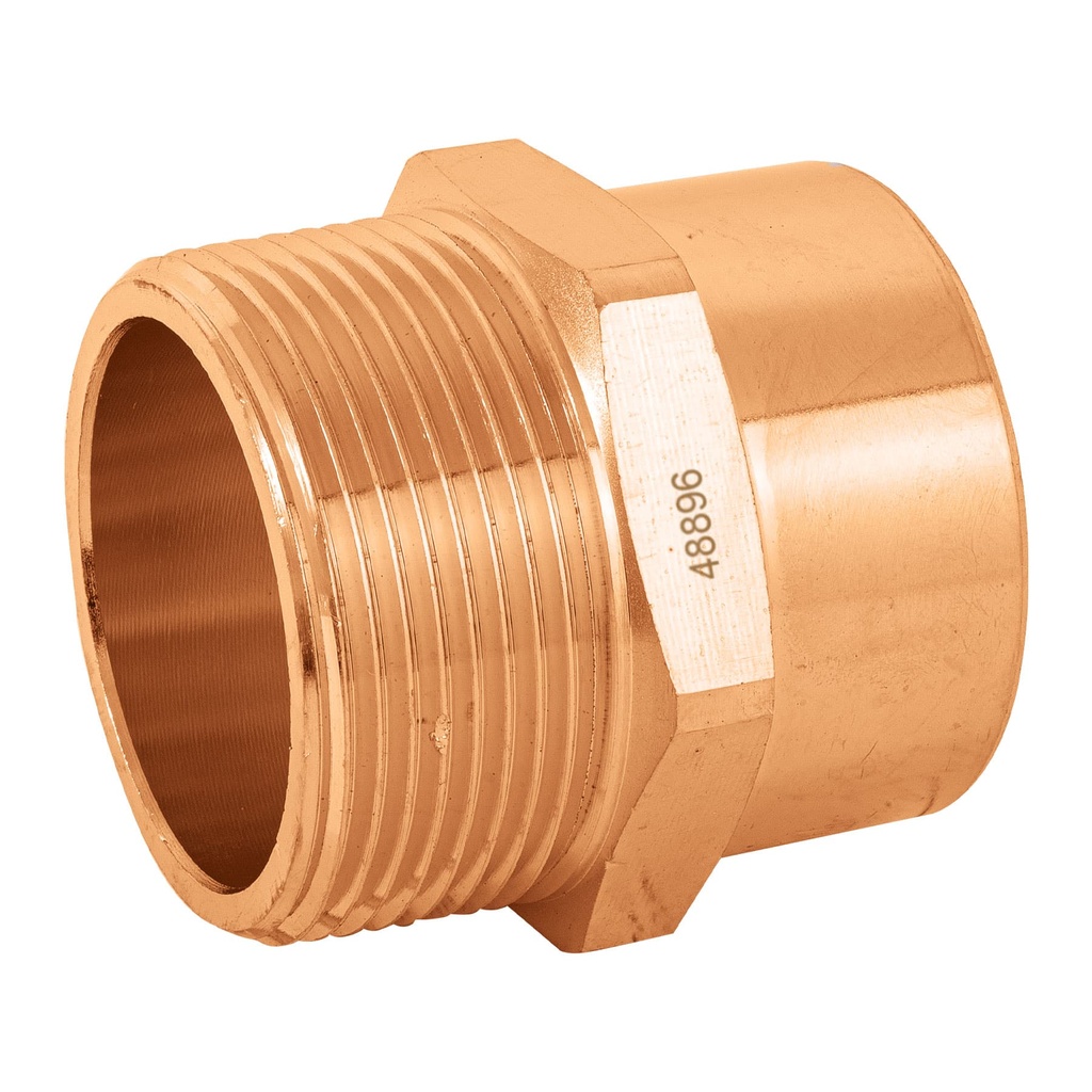[T48896] Conector de cobre, rosca exterior 1-1/2', Foset