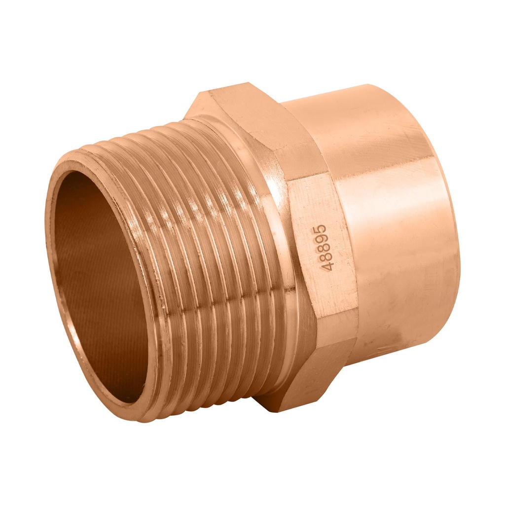 [T48895] Conector de cobre, rosca exterior 1-1/4', Foset