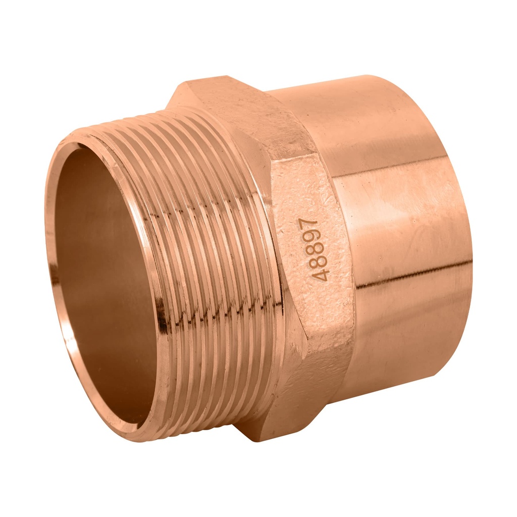 [T48897] Conector de cobre, rosca exterior 2', Foset