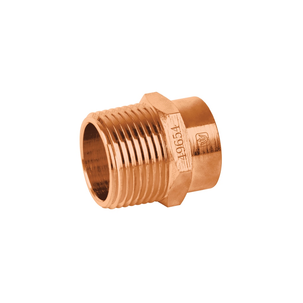 Conector de cobre, rosca exterior 3/4', Foset