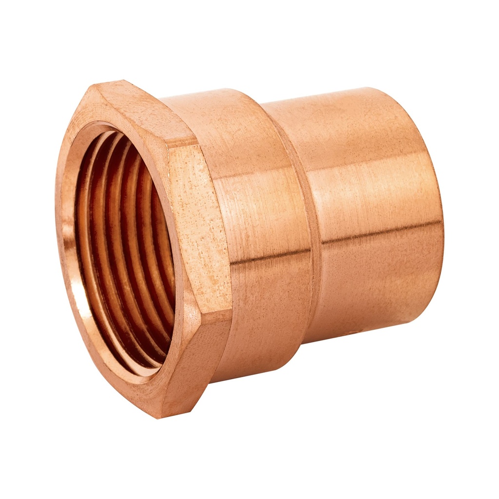 Conector de cobre, rosca interior 1', Foset - Pag 533