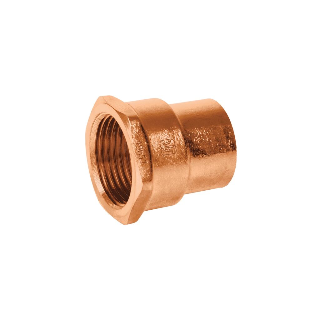 Conector de cobre, rosca interior 3/4', Foset - Pag 533